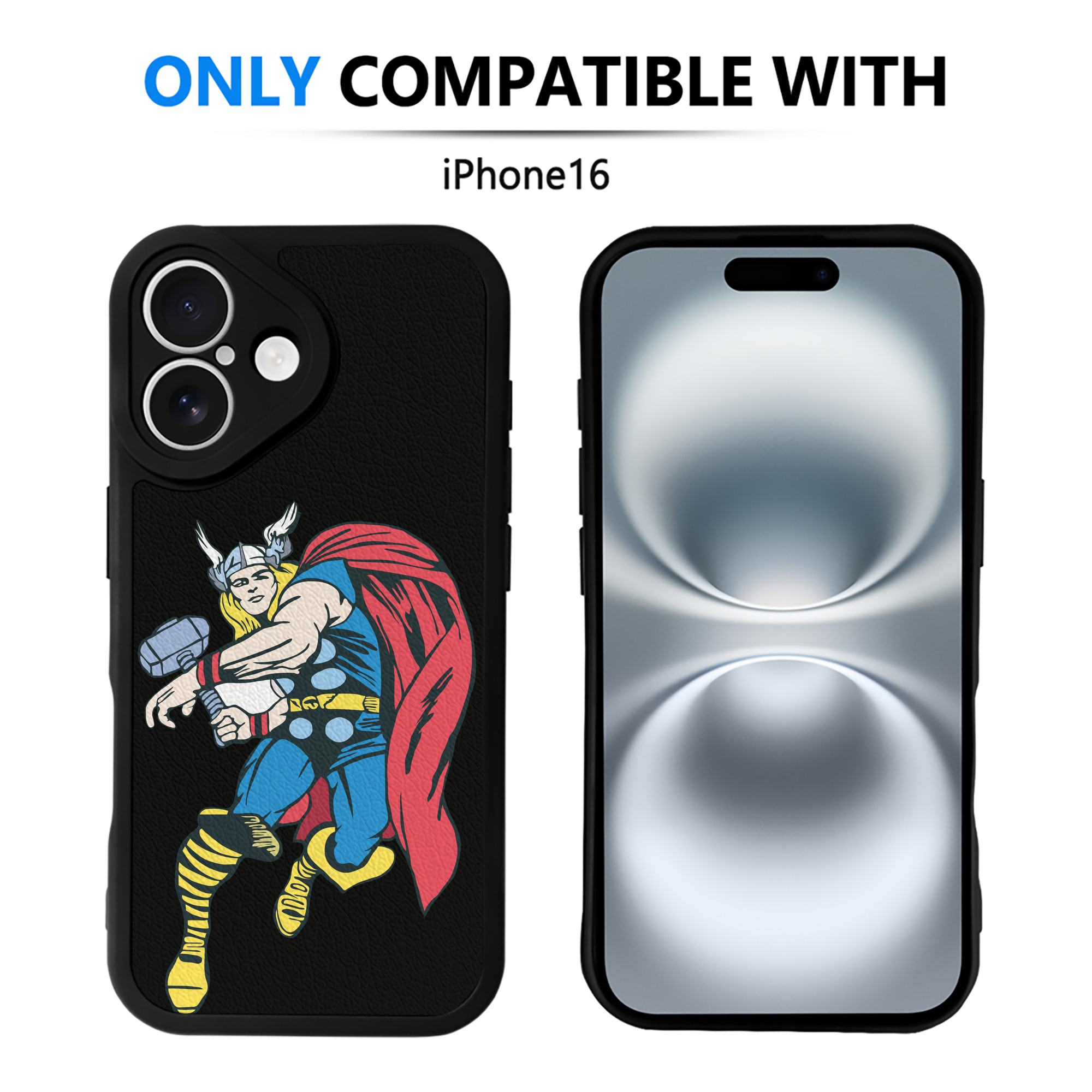 （画像用） アベンジャーズ The Avengers 【iPhone 16シリーズ対応】シリコンスマホケース（レザー調） 材質：シリコン
